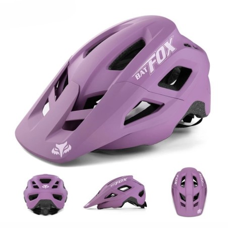 Capacete de mountain bike com moldagem integrada BATFOX para homens e mulheres, capacetes de ciclismo, esportes ao ar livre,