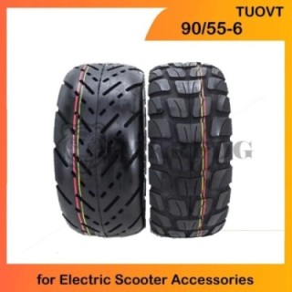 Pneu Escooter de 10 polegadas TUOVT Pneu sem câmara de ar de 10 polegadas 90/55-6 Sou Tire