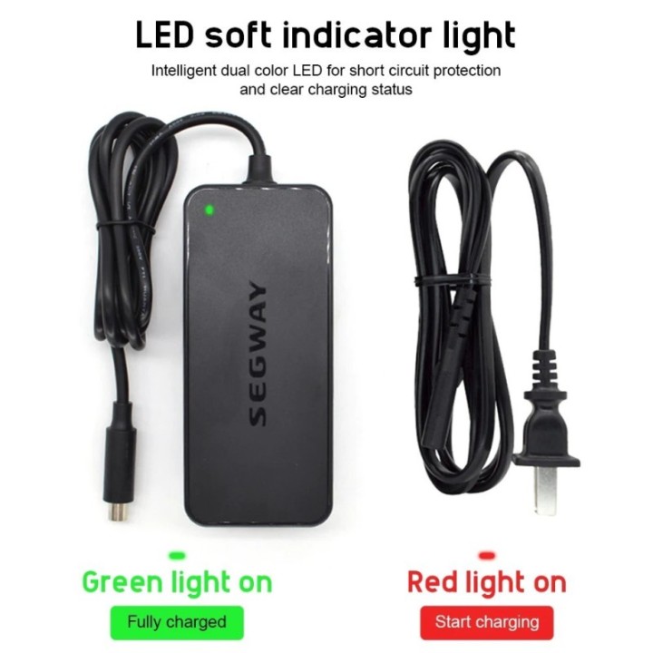 Cargador Segway - 42V 1.7 A para patinete eléctrico Xiaomi M365/Pro,