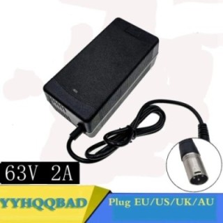 Chargeur de batterie 63V 2A pour batterie Li-ion 15S 18650 avec connec