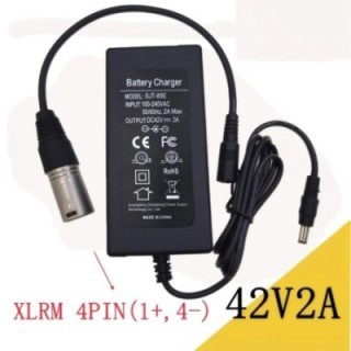 Connecteur de chargeur 42v 2A XLRM 4 broches 1 +,4- pour batterie au l