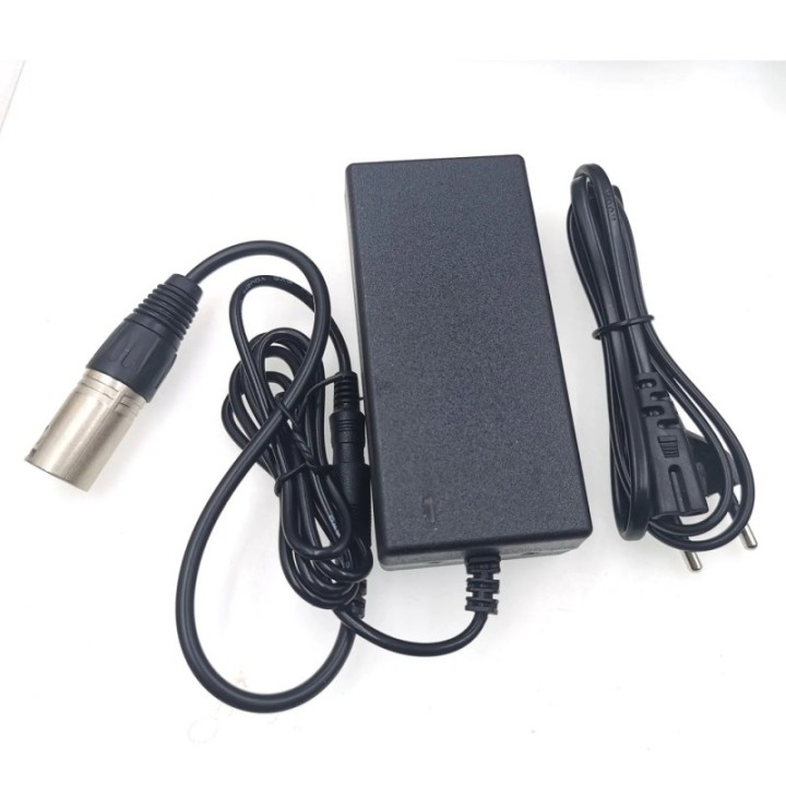 Connettore caricabatterie 42v 2A XLRM 4 pin 1+,4- per batteria l