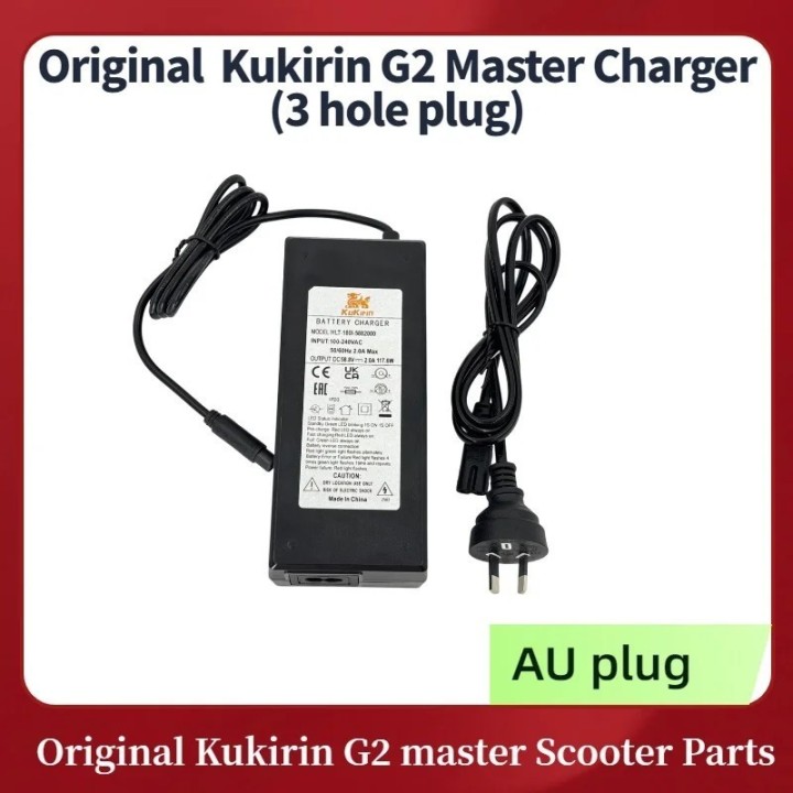 Kukirin Cargador Oficial 58.8V 2.0A para Scooter Eléctrico Kukirin G2 Master