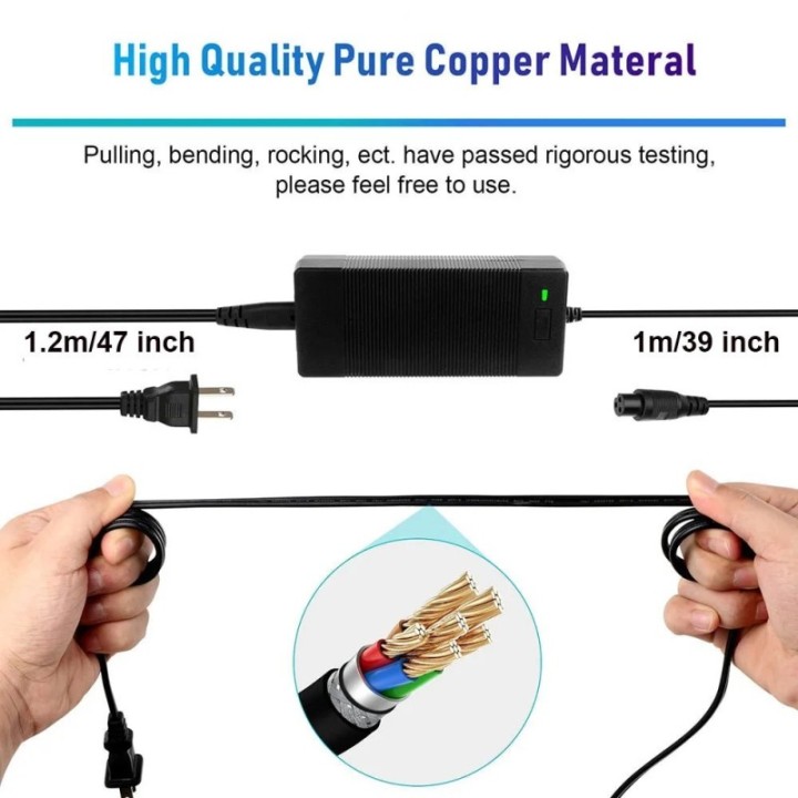 42V 2A Scooter Charger for iSable Wheel S9 Pro S9 Max,iScooter i