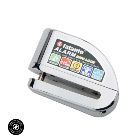 Candado de Disco con Alarma para Moto – Antirrobo Universal 110 dB – CE / ISO 9001:2008 – 2 Años de Garantía