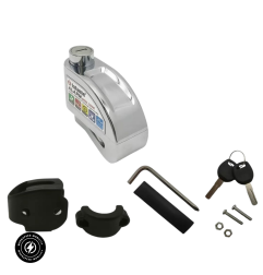 Motorrad-Alarmscheibenschloss – 110 dB universeller Diebstahlschutz – CE / ISO 9001:2008 – 2 Jahre Garantie