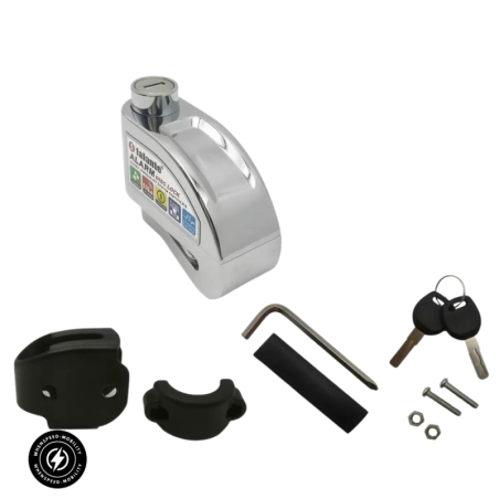 Bloque-Disque Alarme Moto – Antivol 110 dB Universel – CE / ISO 9001:2008 – Garantie 2 Ans