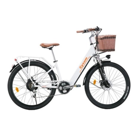 Elektrofahrrad 26" 250W 7S Motor Abnehmbarer Li-Akku mit Tretunterstützung und Gepäckkorb Urban Unisex City Commuter