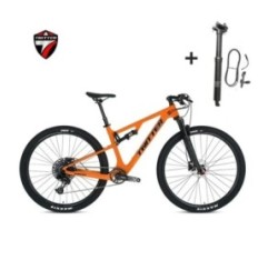 TWITTER OVERLORD M6100-12S Freno a disco idraulico AM Full Shock Coda morbida Mountain bike in fibra di carbonio con tubo sella