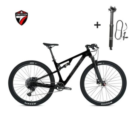 Twitter overlord M6100-12S freio a disco hidráulico am choque completo cauda macia fibra de carbono mountain bike com tubo de