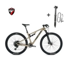 TWITTER OVERLORD M6100-12S Freno a disco idraulico AM Full Shock Coda morbida Mountain bike in fibra di carbonio con tubo sella