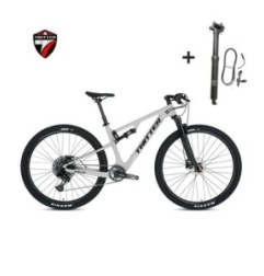 TWITTER OVERLORD M6100-12S Freno de disco hidráulico AM Full Shock Soft Tail Bicicleta de montaña de fibra de carbono con tubo