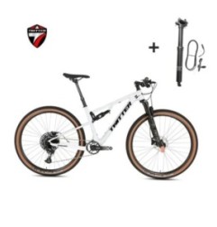 TWITTER OVERLORD M6100-12S Freno a disco idraulico AM Full Shock Coda morbida Mountain bike in fibra di carbonio con tubo sella
