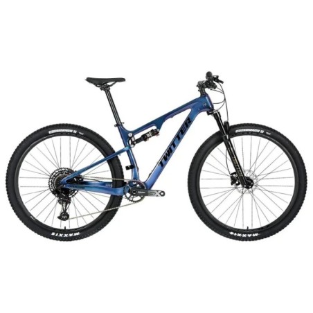TWITTER OVERLORD M6100-12S Hydraulic Disc Brake AM Full Shock Soft Tail Carbon Fiber Mountain Bike With Seat Tube