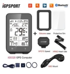 IGPSPORT IGS320 Kabelloser Fahrradcomputer IPX7 Bluetooth 5.0 ANT+GPS 72H Akkulaufzeit Tachometer