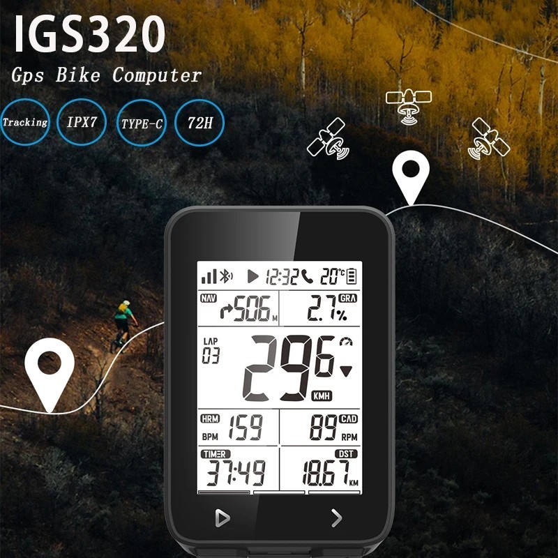 IGPSPORT IGS320 Wireless Cycling Computer IPX7 Bluetooth 5.0 ANT+