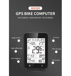 IGPSPORT IGS320 Kabelloser Fahrradcomputer IPX7 Bluetooth 5.0 ANT+