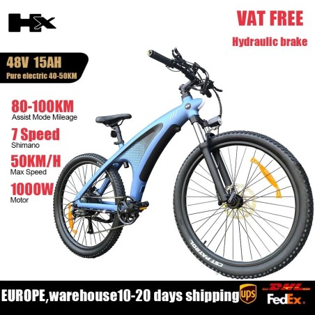 Bici elettrica HX Q5 20AH Ebikes Bicicletta elettrica per adulti da 27,5 pollici Batteria rimovibile Biciclette elettriche