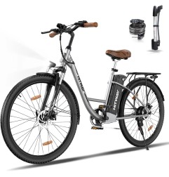 Bicicletta elettrica HITWAY per adulti, bici da città elettrica da 28 pollici