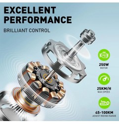 HITWAY Bici elettrica per Adulti, Bici da Città Elettrica da 28 Pollici, Bici Elettrica per Pendolari, Batteria Rimovibile da