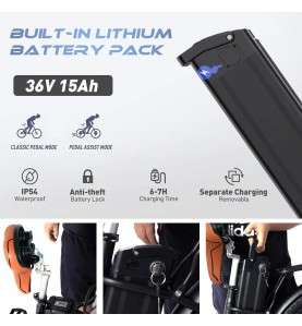 Bicicletta elettrica HITWAY per adulti, bici da città elettrica da 28 pollici