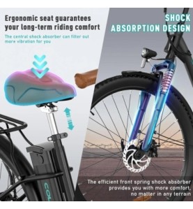 HITWAY Elektrofahrrad für Erwachsene, 28 Zoll Elektro-Citybike