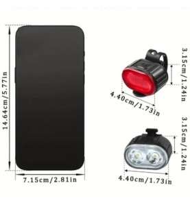 USB oplaadbare LED fietslamp - Waterdichte voor- en achterverlichting, 6 modi, knipperend achterlicht, MTB en racefiets