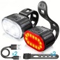 Lampada per bicicletta LED ricaricabile USB - Illuminazione anteriore e posteriore impermeabile, 6 modalità, luce posteriore lam Lampada per bicicletta LED ricaricabile USB - Illuminazione anteriore e posteriore impermeabile, 6 modalità, luce posteriore lam
