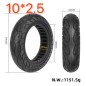 Whenspeed 10 Inch Solid Electric Scooter Tire Unpuncturable 10x2.5 – Black 63.5mm Universal Front/Rear
