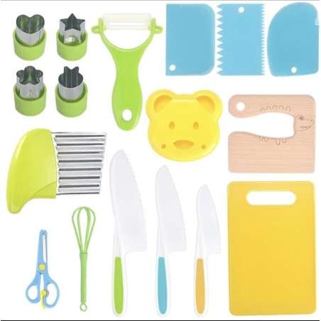 Set d’ustensiles de cuisine enfant 17 pièces – Jouet cuisine pour enfants