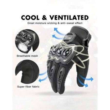 Gants Racing Moto Tactiles - Léger 150g & Écran Compatible