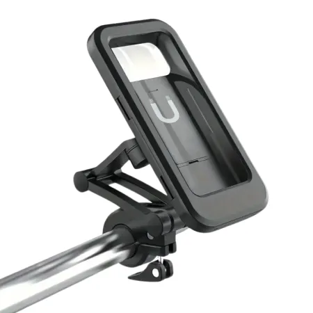 360 ° Suporte ao celular à prova d'água rotativo - ABS - Universal - guidão - Smartphone - Tela Touch Screen Whenspeed - 1