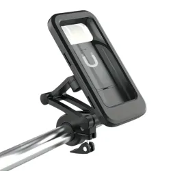 WHENSPEED - Suporte para telemóvel com rotação de 360° à prova de água - ABS - Universal - Guiador - Smartphone - Ecrã tátil