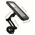 WHENSPEED - Porta Cellulare Impermeabile Girevole 360° - ABS - Universale - da Manubrio - Smartphone - Touch Screen