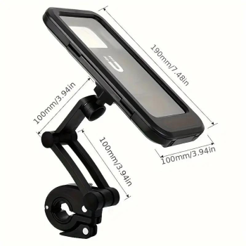 WHENSPEED - Support De Téléphone Mobile Étanche Rotatif à 360° - ABS - Universel - Guidon - Smartphone - Écran Tactile