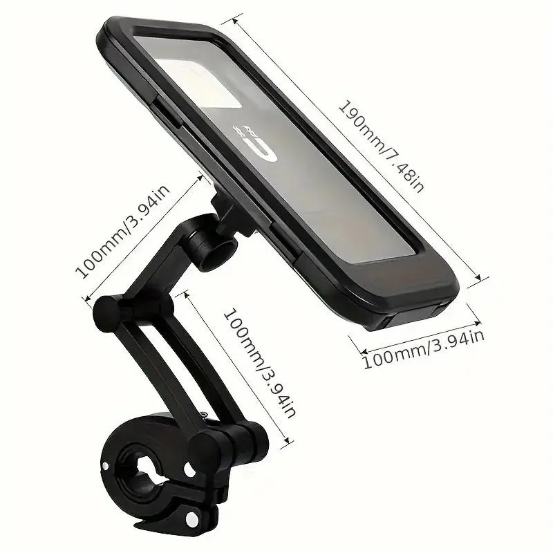 WHENSPEED - Support De Téléphone Mobile Étanche Rotatif à 360° - ABS - Universel - Guidon - Smartphone - Écran Tactile 