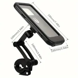 WHENSPEED - Supporto per cellulare impermeabile girevole a 360° - ABS - Universale - Manubrio - Smartphone - Touch Screen