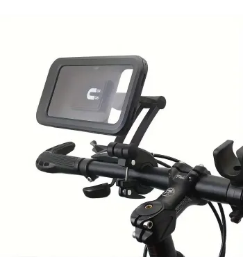 360 ° Suporte ao celular à prova d'água rotativo - ABS - Universal - guidão - Smartphone - Tela Touch Screen Whenspeed - 4