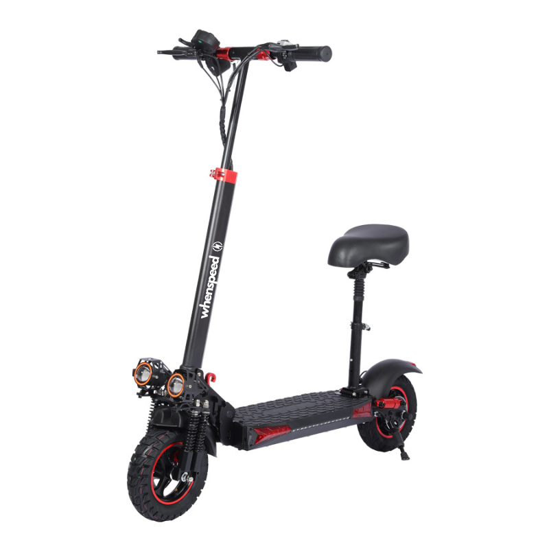 WHENSPEED - Scooter Eléctrico Thunderbolt Fase 2 800W 48V 16Ah Negro - Velocidad 25 km/h - Autonomía 45 km