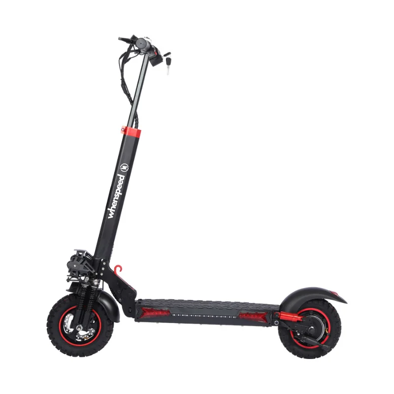 WHENSPEED Thunderbolt 800W Scooter eléctrico - 48V, 16Ah, Velocidad 25 km/h, Alcance 45 km - color, Negro