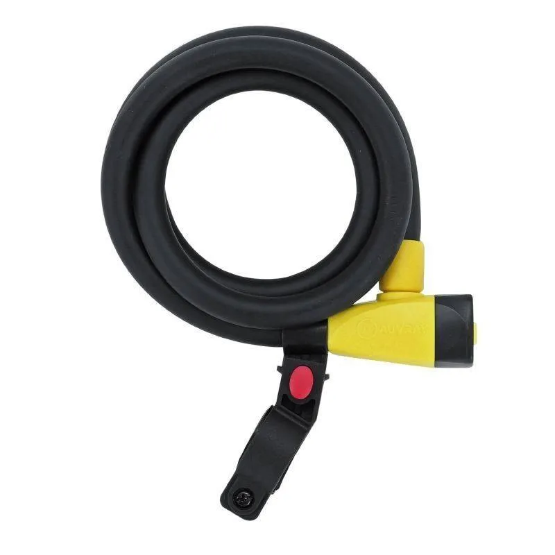 1.50m WHENSPEED - Bloqueio antirroubo para bicicleta Scooter eléctrica 15mm Tapete preto (com suporte)