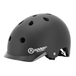 Rollerhelm - Erwachsenenfahrrad Mattschwarz Größe L (58-61) mit integrierter Beleuchtung Whenspeed - 1