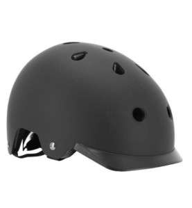 Casco Monopattino - Bicicletta Adulto Nero Opaco Taglia L (58-61) con Illuminazione Integrata