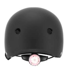 Adult Scooter - Bike Helmet Matte Black Size L (58-61) with Integrated Lighting