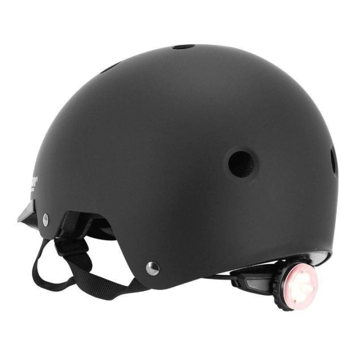 Capacete para adultos de scooter - bicicleta, preto mate, tamanho L (58-61) com iluminação integrada