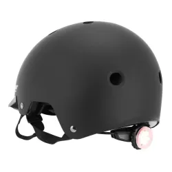 WHENSPEED - Casco Scooter - Bicicleta Adulto Negro Mate Talla L (58-61) con Iluminación Integrada