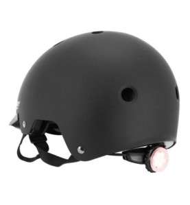 Casco de Patinete - Bicicleta Adulto Negro Mate Talla L (58-61) con Iluminación Integrada