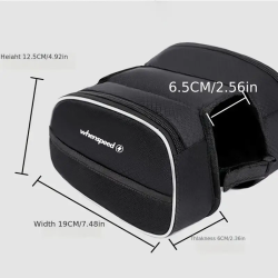 Saco universal para bicicletas de montanha - Quadro médio e saco de selim de dupla face para bicicletas de estrada (19x12x6 cm) 