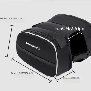 Saco universal para bicicletas de montanha - Quadro médio e saco de selim de dupla face para bicicletas de estrada (19x12x6 cm) 