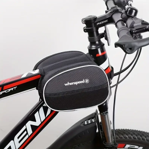 Bolsa universal para bicicletas de montaña - Bolsa para cuadro mediano y sillín de doble cara para bicicletas de carretera (19x1